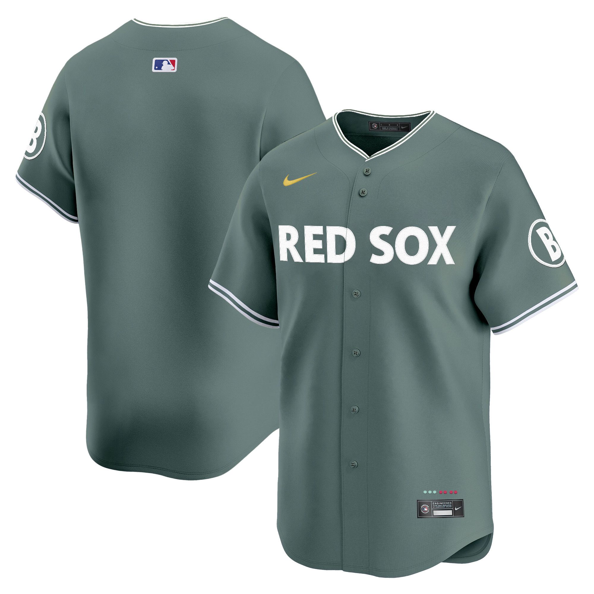 Men Boston Red Sox Blank Green Nike 2025 City Connect Vapor Premier Limited MLB Jersey->boston red sox->MLB Jersey